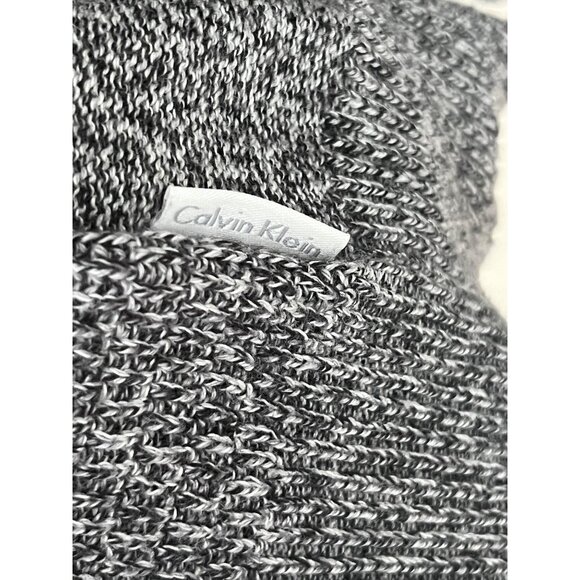 Calvin Klein Men’s XL Gray Marled Cotton Knit Quarter-Zip Sweater - Picture 4 of 5